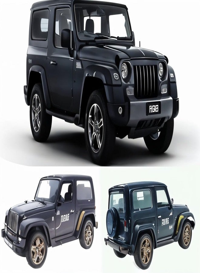 TodFod Die-Cast SUV Model Car 1:24 Scale | 12cm Premium Black Toy | Opening Doors, Pullback Action | Realistic Design for Kids & Collectors - Image 2